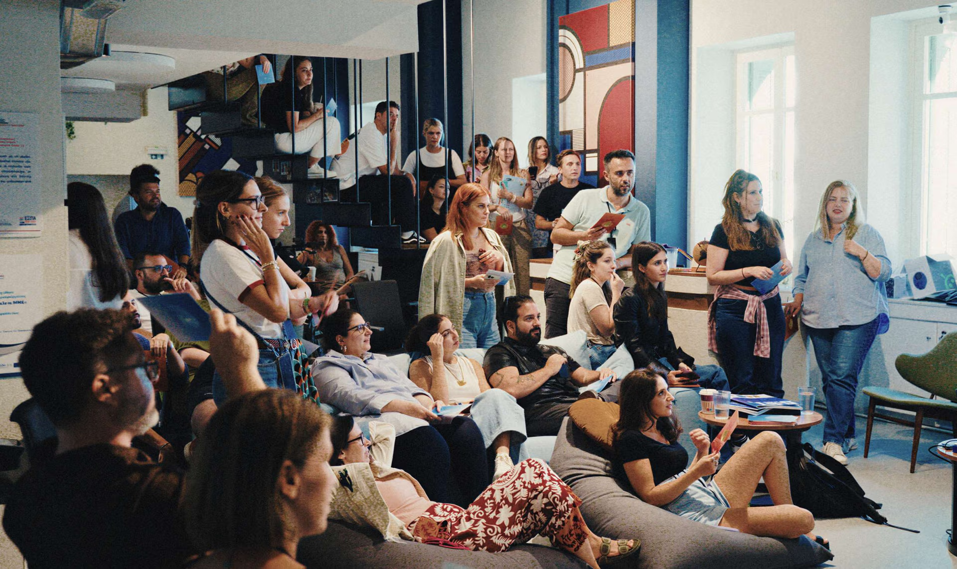 The REBORRN team gathered together in the studio